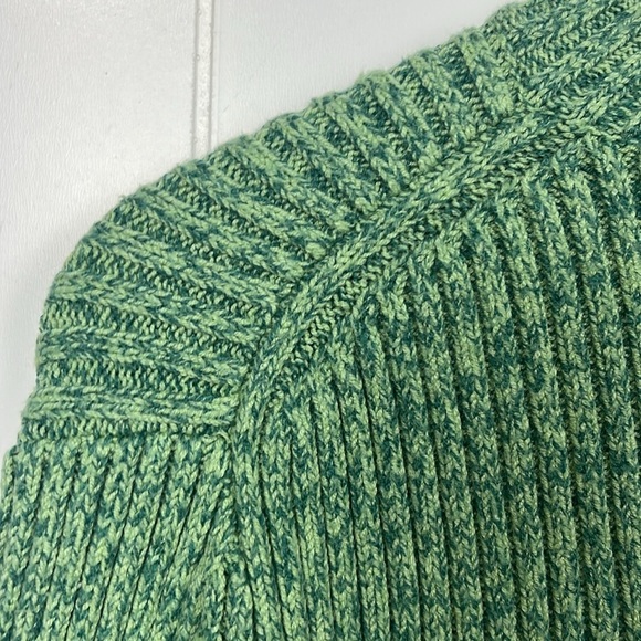 Aerie Womens Sweater XL shades of Green 1/2 Zip Crop Long Sleeves Casual Trendy - Picture 9 of 13